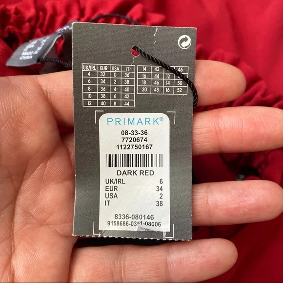 🌹 PRIMARK DARK RED CAPRI HIGH WAIST BELTED PANTS! - Picture 6 of 8